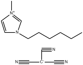 1-己基-3-甲基咪唑鎓三氰基甲酰胺 结构式