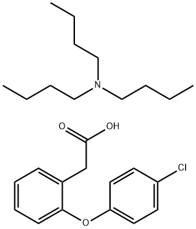 Benzeneacetic acid, 2-(4-chlorophenoxy)-, compd. with N,N-dibutyl-1-butanamine (1:1) 结构式