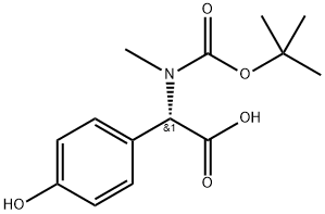 (S)-2-((叔-丁氧羰基)(甲基)氨基)-2-(4-羟基苯基)乙酸 结构式