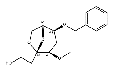 .beta.-D-ribo-3-Octulopyranose, 3,8-anhydro-2,5-dideoxy-4-O-methyl-6-O-(phenylmethyl)- 结构式