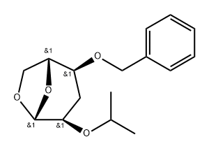 .beta.-D-ribo-Hexopyranose, 1,6-anhydro-3-deoxy-2-O-(1-methylethyl)-4-O-(phenylmethyl)- 结构式