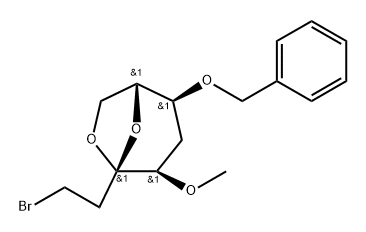 .beta.-D-ribo-3-Octulopyranose, 3,8-anhydro-1-bromo-1,2,5-trideoxy-4-O-methyl-6-O-(phenylmethyl)- 结构式