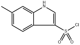 6-甲基-1H-吲哚-3-磺酰氯 结构式