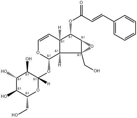 6-O-肉桂酰梓醇 结构式