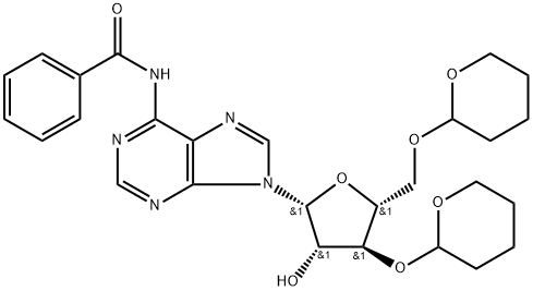 BENZAMIDE,N[9-[3,5-BIS-O-(TETRAHYDRO-2H-PYRAN-2-YL)-Β-D- 结构式
