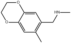 2,3-Dihydro-N,7-dimethyl-1,4-benzodioxin-6-methanamine 结构式