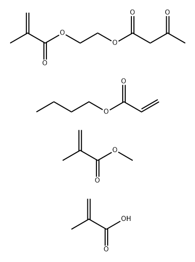 2-[(2-Methyl-1-oxo-2-propenyl)oxy]ethyl 3-oxobutanoate polymer with butyl 2-propenoate, methyl 2-methyl-2-propenoate and 2-methyl-2-propenoic acid 结构式