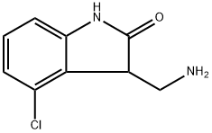 3-(aminomethyl)-4-chloro-2,3-dihydro-1H-indol-2-one 结构式