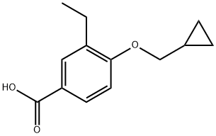 4-(Cyclopropylmethoxy)-3-ethylbenzoic acid 结构式