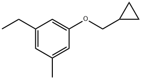 1-(Cyclopropylmethoxy)-3-ethyl-5-methylbenzene 结构式