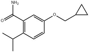 5-(Cyclopropylmethoxy)-2-(1-methylethyl)benzamide 结构式