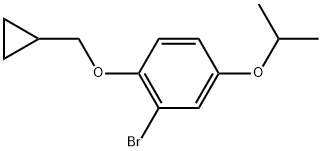 2-Bromo-1-(cyclopropylmethoxy)-4-(1-methylethoxy)benzene 结构式