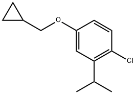 1-chloro-4-(cyclopropylmethoxy)-2-isopropylbenzene 结构式