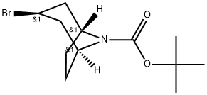 3-溴-8-氮杂双环[3.2.1]辛烷-8-羧酸叔丁酯 结构式