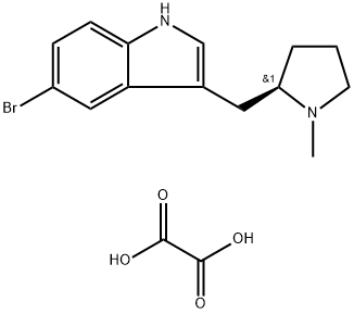 (R)-5-溴-3-(1-甲基-2-吡咯烷基甲基)-1H-吲哚草酸盐 结构式