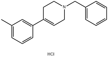 Pyridine, 1,2,3,6-tetrahydro-4-(3-methylphenyl)-1-(phenylmethyl)-, hydrochloride (1:1) 结构式