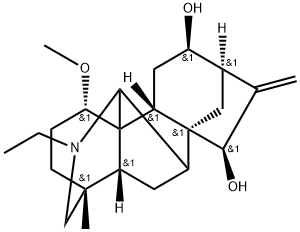 (20R)-21-Ethyl-4-methyl-16-methylene-1α-methoxy-7α,20-cycloveatchane-12β,15β-diol 结构式