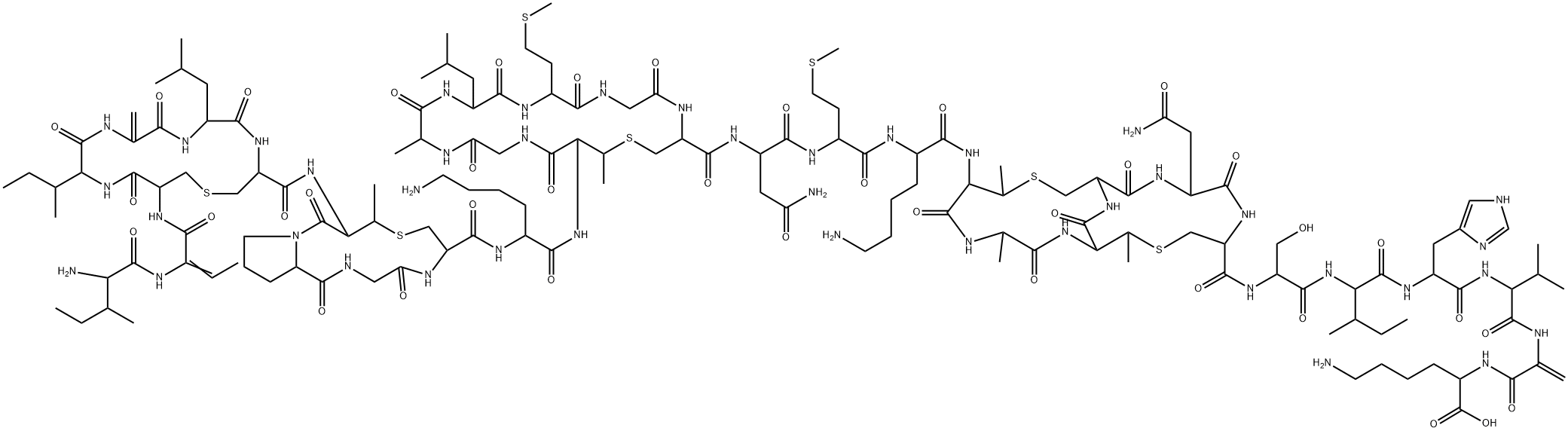 乳酸链球菌素Z 结构式