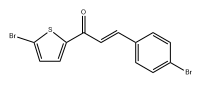 (E)-3-(4-bromophenyl)-1-(5-bromothiophen-2-yl)prop-2-en-1-one 结构式