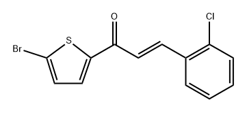 (E)-1-(5-bromothiophen-2-yl)-3-(2-chlorophenyl)prop-2-en-1-one 结构式