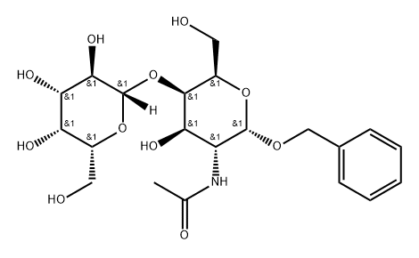 2-乙酰氨基-2-脱氧-4-O-(Β-D-吡喃半乳糖基)-Α-D-吡喃半乳糖苷 结构式