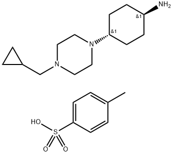 (1R,4R)-4-(4-(环丙基甲基)哌嗪-1-基)环己-1-胺三(4-甲基苯磺酸盐) 结构式