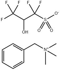 苄基三甲基(1,1,3,3,3-五氟-2-羟基丙磺酸)铵 结构式