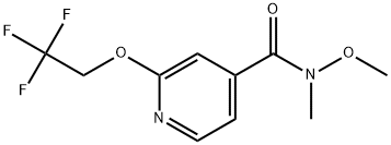 N-Methoxy-N-methyl-2-(2,2,2-trifluoroethoxy)-4-pyridinecarboxamide 结构式