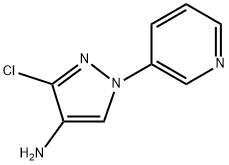 3-氯-1-(吡啶-3-基)-1H-吡唑-4-胺 结构式