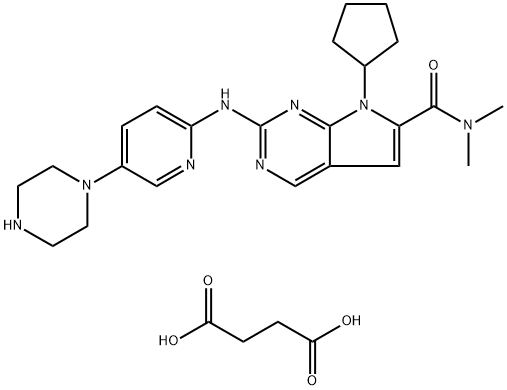 瑞柏司可里布(RIBOCICLIB LEE011)琥珀酸盐水合物 结构式