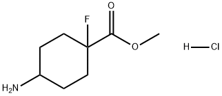 4-氨基-1-氟环己烷-1-羧酸甲酯盐酸盐 结构式