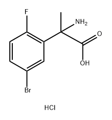 2-氨基-2-(5-溴-2-氟苯基)丙酸盐酸盐 结构式