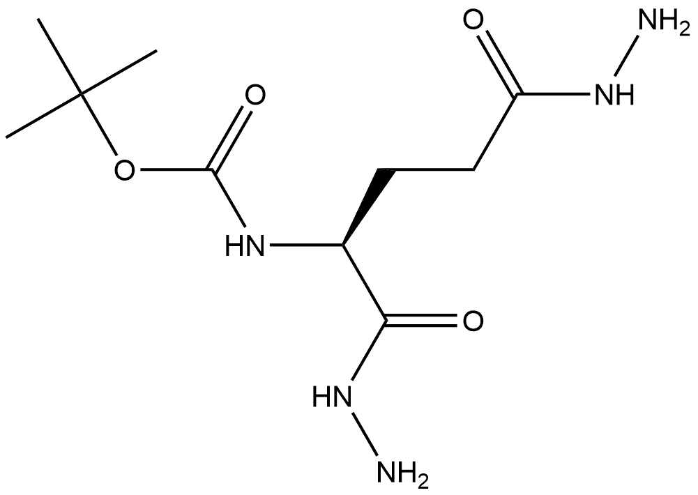L-Glutamic acid, N-[(1,1-dimethylethoxy)carbonyl]-, 1,5-dihydrazide 结构式