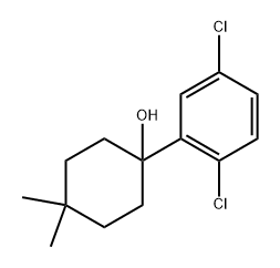 1-(2,5-dichlorophenyl)-4,4-dimethylcyclohexanol 结构式