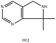 7,7-Dimethyl-6,7-dihydro-5H-pyrrolo[3,4-d]pyrimidine dihydrochloride 结构式