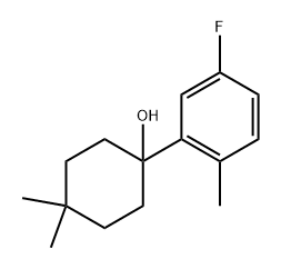 1-(5-fluoro-2-methylphenyl)-4,4-dimethylcyclohexanol 结构式