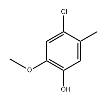 4-chloro-2-methoxy-5-methylphenol 结构式