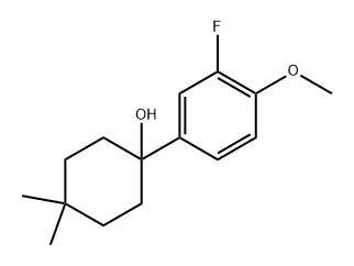 1-(3-fluoro-4-methoxyphenyl)-4,4-dimethylcyclohexanol 结构式