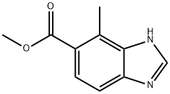 4-Methyl-3H-benzoimidazole-5-carboxylic acid methyl ester 结构式