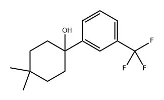 4,4-dimethyl-1-(3-(trifluoromethyl)phenyl)cyclohexanol 结构式