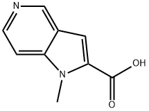 1-methyl-1H-pyrrolo[3,2-c]pyridine-2-carboxylic acid 结构式