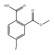 4-氟-2-(甲氧基羰基)苯甲酸 结构式