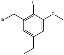 1-(Bromomethyl)-5-ethyl-2-fluoro-3-methoxybenzene 结构式