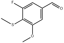 3-Fluoro-5-methoxy-4-(methylthio)benzaldehyde 结构式
