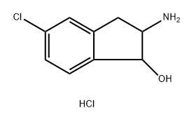 2-amino-5-chloro-2,3-dihydro-1H-inden-1-ol hydrochloride 结构式