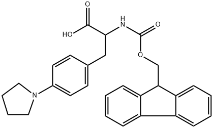 2-((((9H-芴-9-基)甲氧基)羰基)氨基)-3-(4-(吡咯烷-1-基)苯基)丙酸 结构式