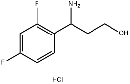 苯丙醇,Γ-氨基-2,4-二氟-,盐酸盐 结构式