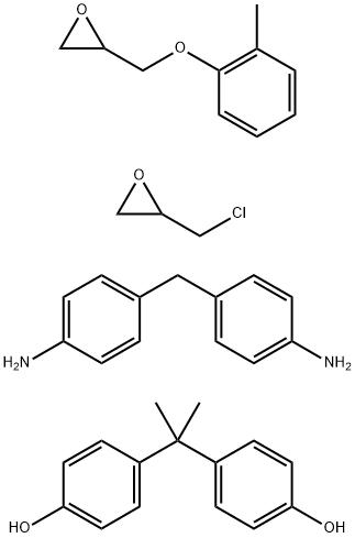 Phenol, 4,4-(1-methylethylidene)bis-, polymer with (chloromethyl)oxirane, 4,4-methylenebisbenzenamine and (2-methylphenoxy)methyloxirane 结构式