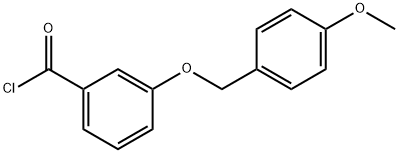 3-[(4-Methoxyphenyl)methoxy]benzoyl chloride 结构式