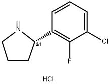 Pyrrolidine, 2-(3-chloro-2-fluorophenyl)-, hydrochloride (1:1), (2S)- 结构式